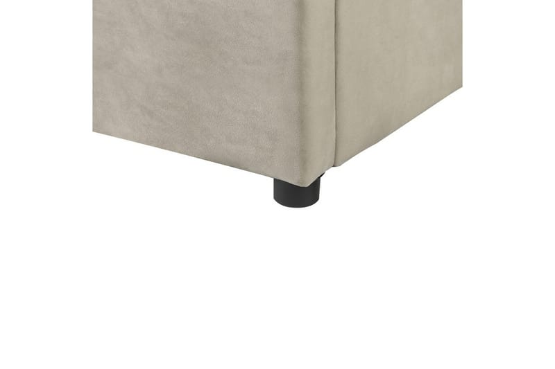 Säng med förvaring Lavaur - Taupe/Sammet, 180x200 cm - Möbler - Sovrum - Sängram & sängstomme