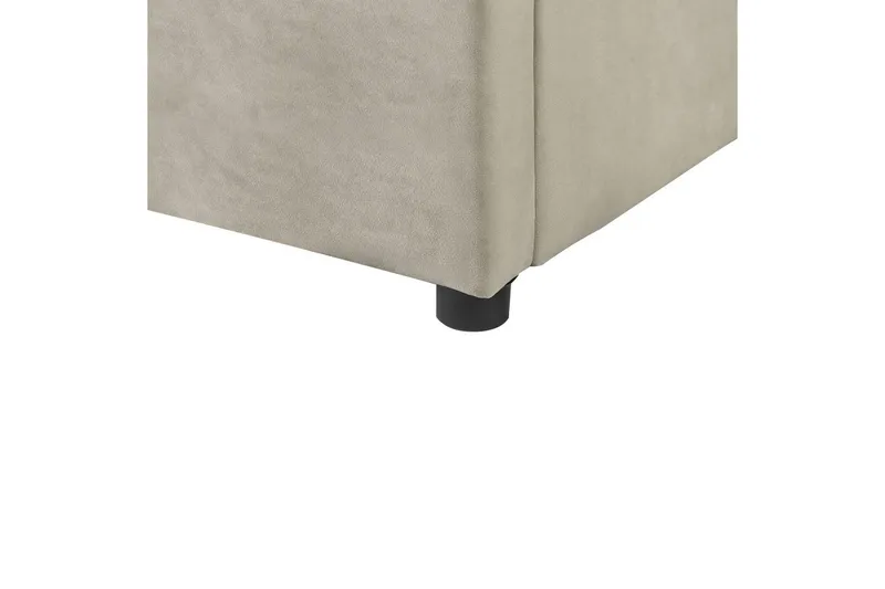Säng med förvaring Lavaur - Taupe/Sammet, 180x200 cm - Möbler - Sovrum - Sängram & sängstomme