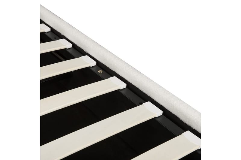 Säng med förvaring Lavaur - Vit/Bouclé, 160x200 cm - Möbler - Sovrum - Sängram & sängstomme