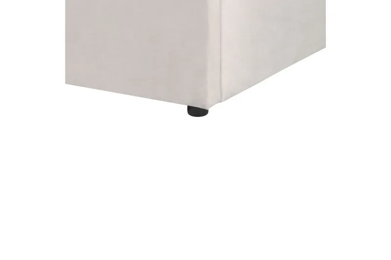 Säng med förvaring Lavaur - Vit/Sammet, 160x200 cm - Möbler - Sovrum - Sängram & sängstomme