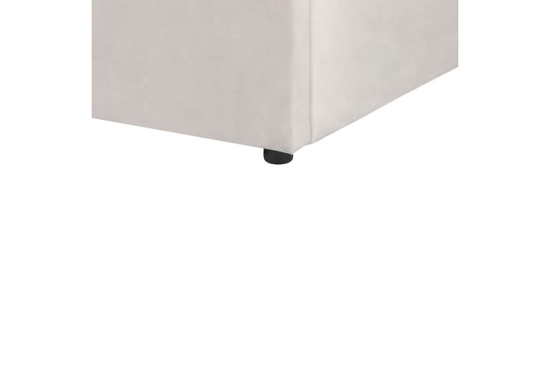 Säng med förvaring Lavaur - Vit/Sammet, 160x200 cm - Möbler - Sovrum - Sängram & sängstomme