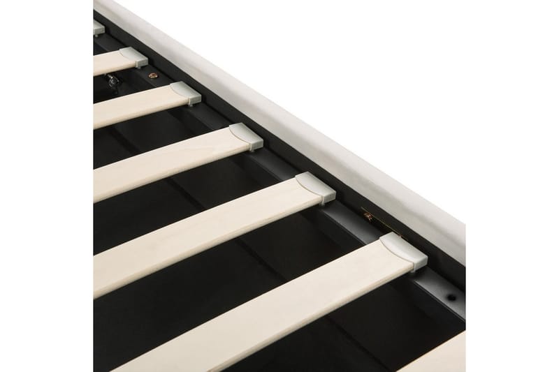 Säng med förvaring Lavaur - Vit/Sammet, 160x200 cm - Möbler - Sovrum - Sängram & sängstomme