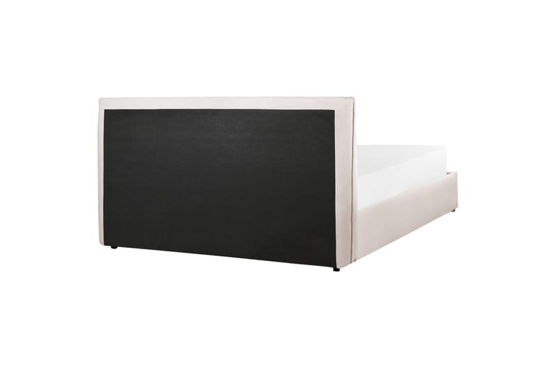 Säng med förvaring Lavaur - Vit/Sammet, 160x200 cm - Möbler - Sovrum - Sängram & sängstomme