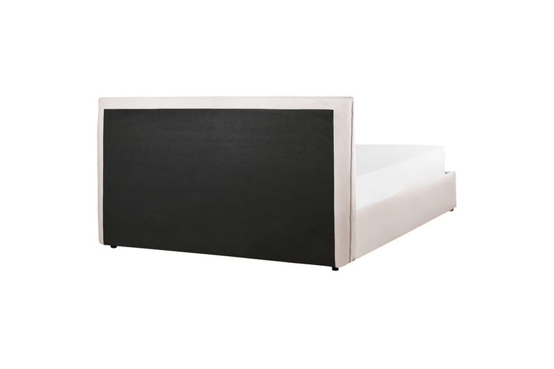 Säng med förvaring Lavaur - Vit/Sammet, 160x200 cm - Möbler - Sovrum - Sängram & sängstomme