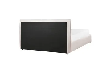 Säng med förvaring Lavaur - Vit/Sammet, 160x200 cm - Möbler - Sovrum - Sängram & sängstomme