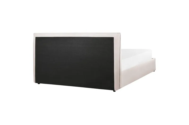 Säng med förvaring Lavaur - Vit/Sammet, 160x200 cm - Möbler - Sovrum - Sängram & sängstomme