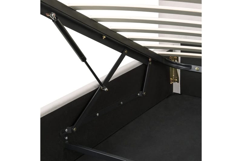 Säng med förvaring Lavaur - Vit/Sammet, 180x200 cm - Möbler - Sovrum - Sängram & sängstomme