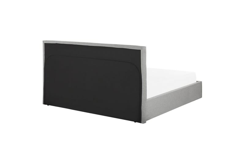 Säng med förvaring Lorient - Grå/Polyester, 160x200 cm - Möbler - Sovrum - Sängram & sängstomme