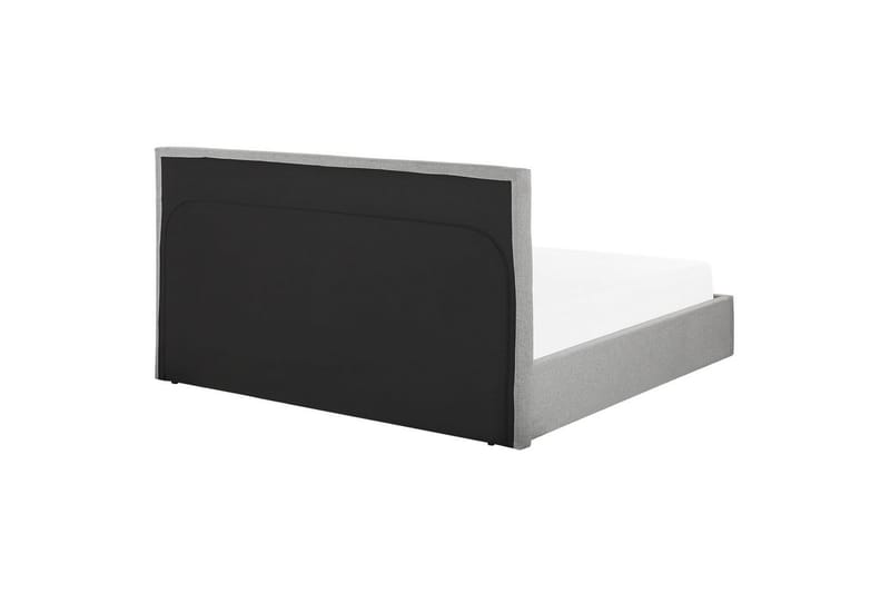 Säng med förvaring Lorient - Grå/Polyester, 160x200 cm - Möbler - Sovrum - Sängram & sängstomme