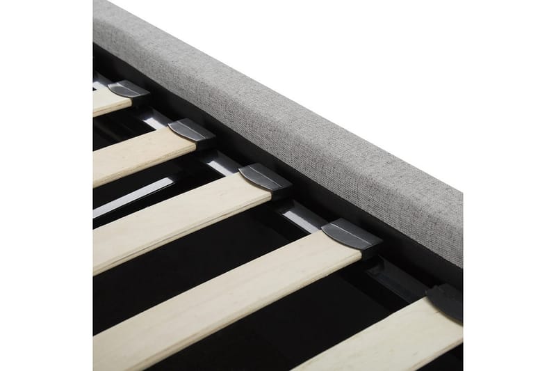 Säng med förvaring Lorient - Grå/Polyester, 160x200 cm - Möbler - Sovrum - Sängram & sängstomme