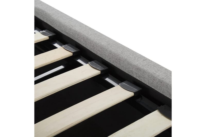 Säng med förvaring Lorient - Grå/Polyester, 160x200 cm - Möbler - Sovrum - Sängram & sängstomme