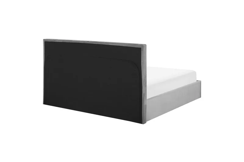 Säng med förvaring Lorient - Grå/Sammet, 160x200 cm - Möbler - Sovrum - Sängram & sängstomme