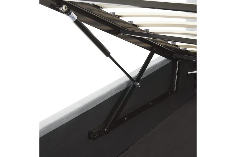 Säng med förvaring Lorient - Grå/Sammet, 160x200 cm - Möbler - Sovrum - Sängram & sängstomme