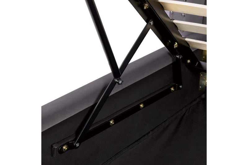 Säng med förvaring Lubbon - Grå, Silver, 140x200 cm - Möbler - Sovrum - Sängram & sängstomme