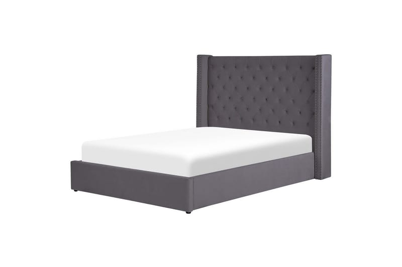 Säng med förvaring Lubbon - Grå, Silver, 140x200 cm - Möbler - Sovrum - Sängram & sängstomme