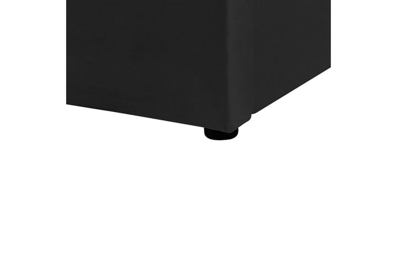 Säng med förvaring Lubbon - Svart, Silver, 180x200 cm - Möbler - Sovrum - Sängram & sängstomme