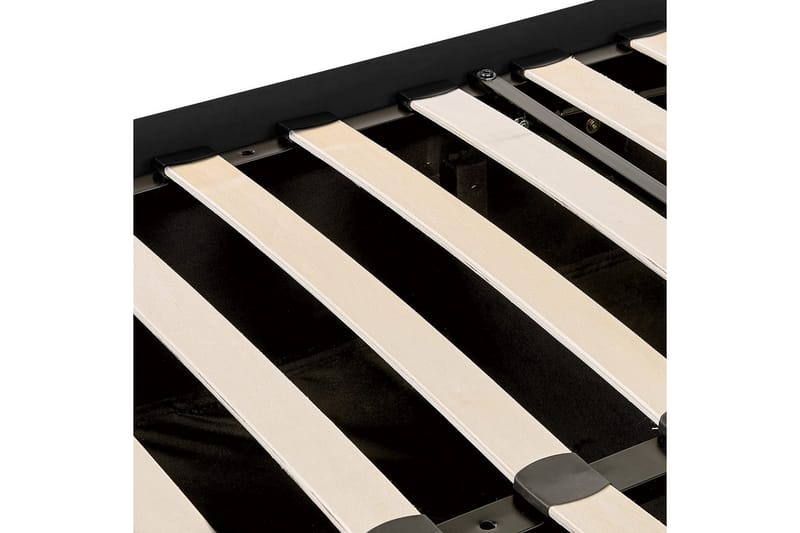 Säng med förvaring Lubbon - Svart, Silver, 180x200 cm - Möbler - Sovrum - Sängram & sängstomme