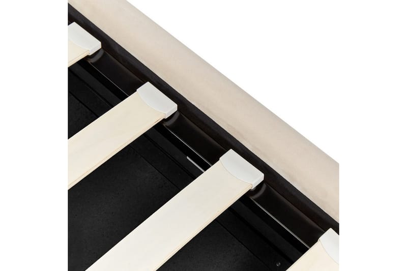 Säng med förvaring Metz - Beige, Silver/Sammet, 90x200 cm - Möbler - Sovrum - Sängram & sängstomme