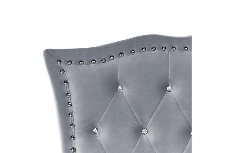 Säng med förvaring Metz - Grå, Silver/Sammet, 90x200 cm - Möbler - Sovrum - Sängram & sängstomme
