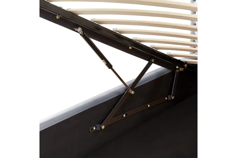 Säng med förvaring Metz - Grå, Silver/Sammet, 90x200 cm - Möbler - Sovrum - Sängram & sängstomme