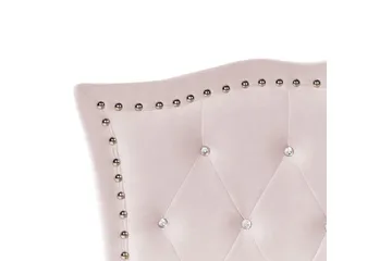 Säng med förvaring Metz - Rosa, Silver/Sammet, 90x200 cm - Möbler - Sovrum - Sängram & sängstomme