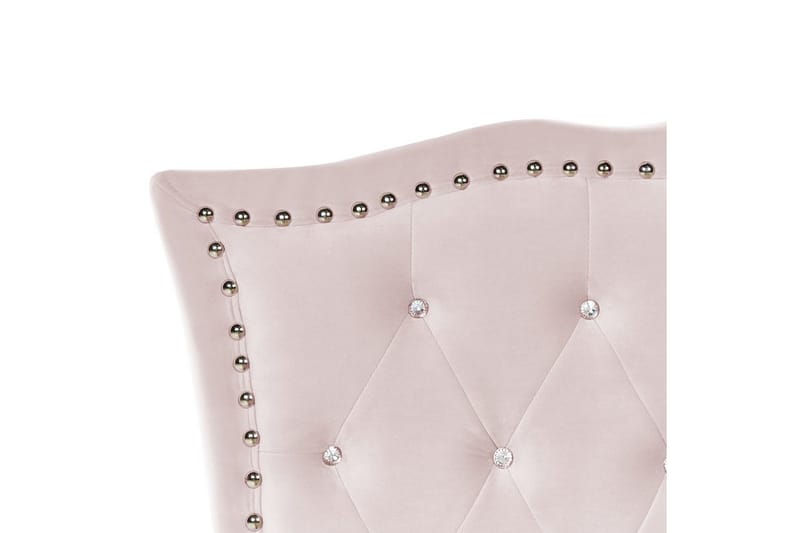 Säng med förvaring Metz - Rosa, Silver/Sammet, 90x200 cm - Möbler - Sovrum - Sängram & sängstomme