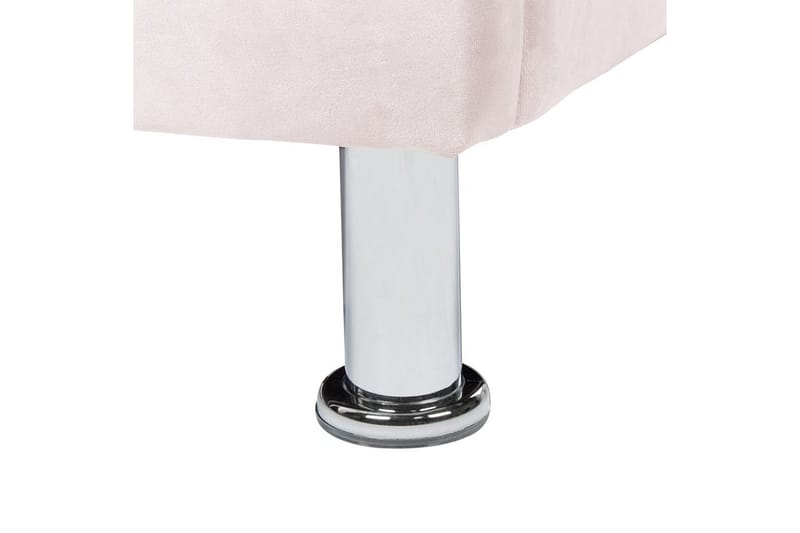 Säng med förvaring Metz - Rosa, Silver/Sammet, 90x200 cm - Möbler - Sovrum - Sängram & sängstomme