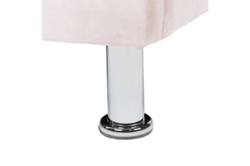 Säng med förvaring Metz - Rosa, Silver/Sammet, 90x200 cm - Möbler - Sovrum - Sängram & sängstomme