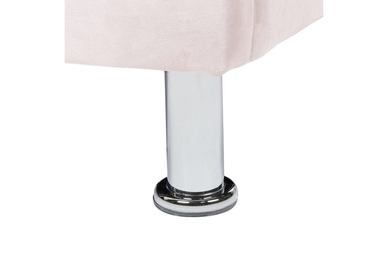 Säng med förvaring Metz - Rosa, Silver/Sammet, 90x200 cm - Möbler - Sovrum - Sängram & sängstomme