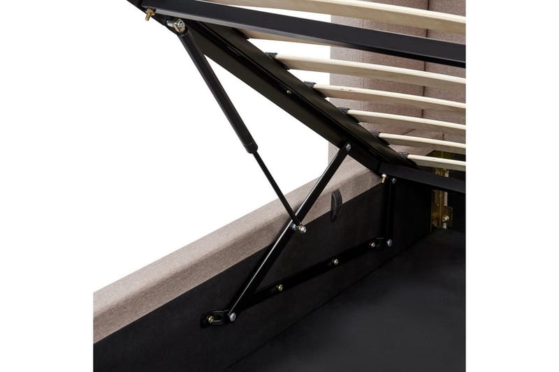 Säng med förvaring Monestier - Beige, 160x200 cm - Möbler - Sovrum - Sängram & sängstomme