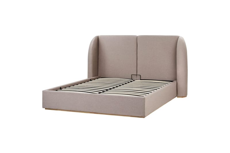 Säng med förvaring Monestier - Beige, 160x200 cm - Möbler - Sovrum - Sängram & sängstomme