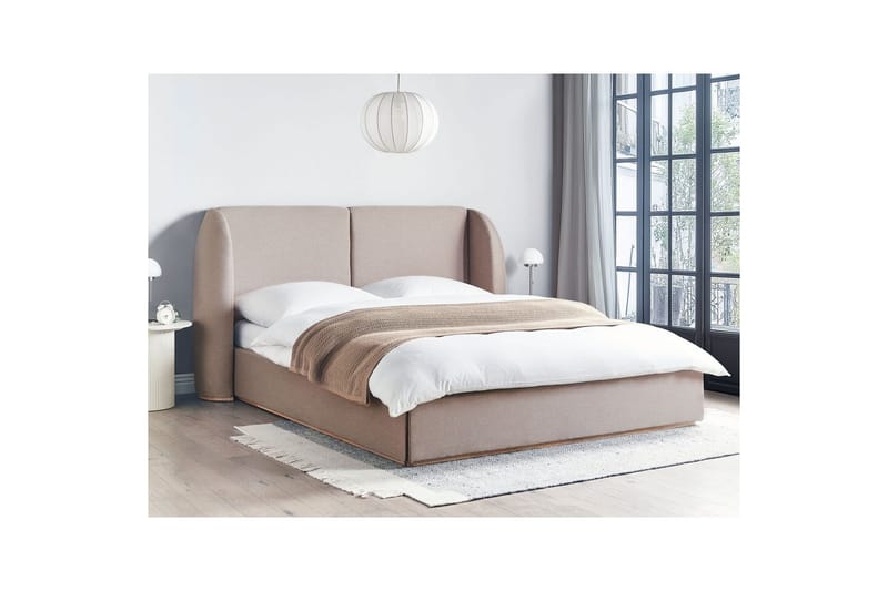 Säng med förvaring Monestier - Beige, 180x200 cm - Möbler - Sovrum - Sängram & sängstomme