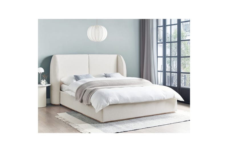 Säng med förvaring Monestier - Vit, 160x200 cm - Möbler - Sovrum - Sängram & sängstomme