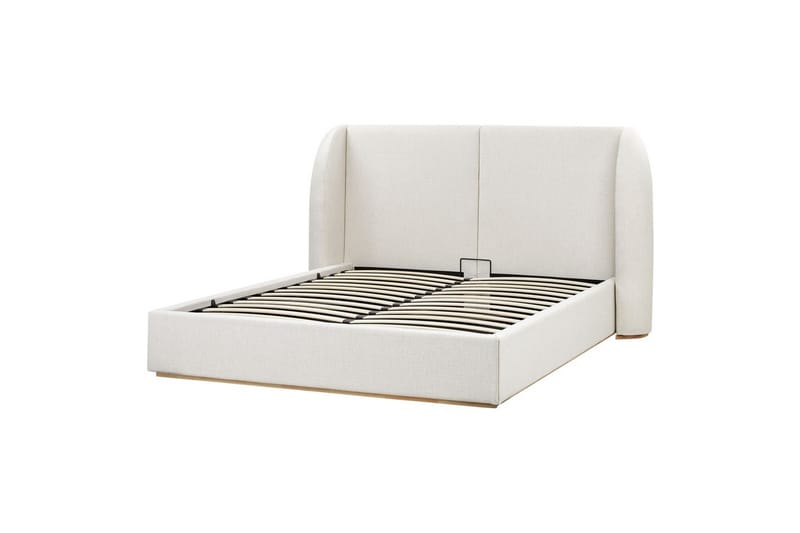 Säng med förvaring Monestier - Vit, 160x200 cm - Möbler - Sovrum - Sängram & sängstomme