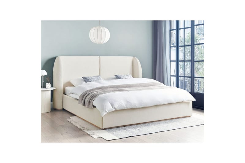 Säng med förvaring Monestier - Vit, 180x200 cm - Möbler - Sovrum - Sängram & sängstomme