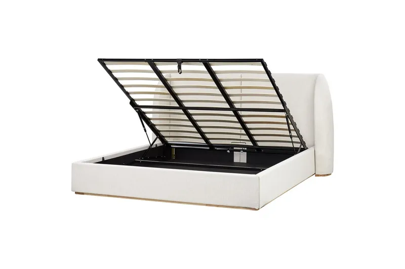 Säng med förvaring Monestier - Vit, 180x200 cm - Möbler - Sovrum - Sängram & sängstomme
