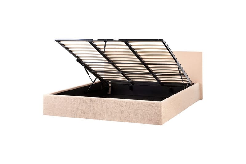 Säng med förvaring Orbey - Beige, 180x200 cm - Möbler - Sovrum - Sängram & sängstomme