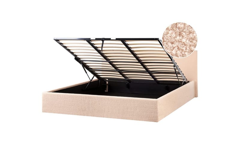 Säng med förvaring Orbey, Beige, 180x200 cm
