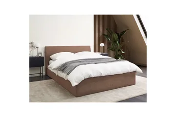 Säng med förvaring Orbey - Brun, 140x200 cm - Möbler - Sovrum - Sängram & sängstomme