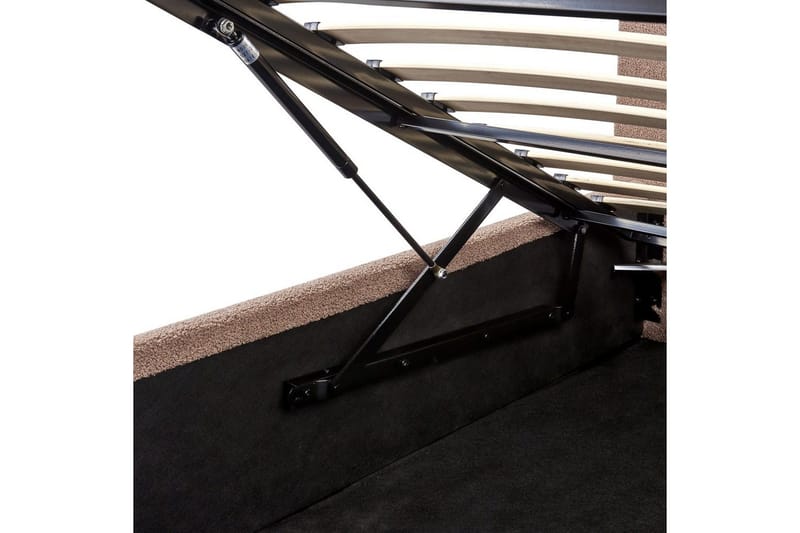 Säng med förvaring Orbey - Brun, 140x200 cm - Möbler - Sovrum - Sängram & sängstomme