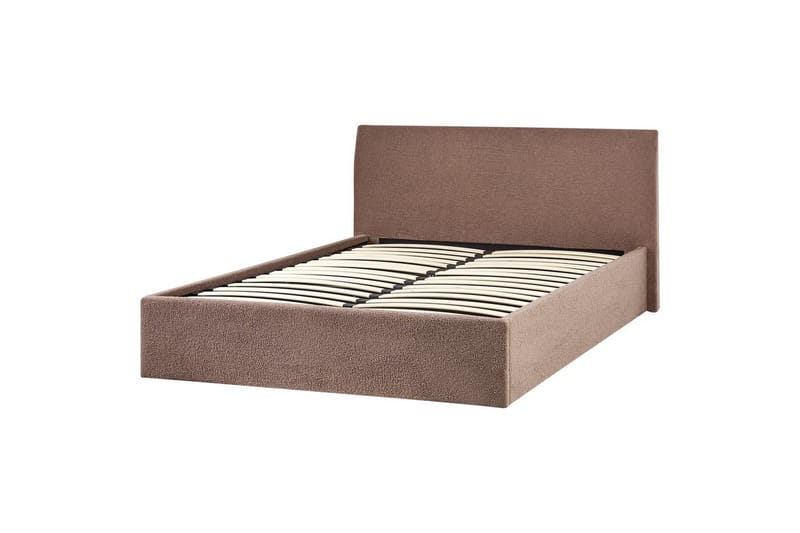 Säng med förvaring Orbey - Brun, 140x200 cm - Möbler - Sovrum - Sängram & sängstomme