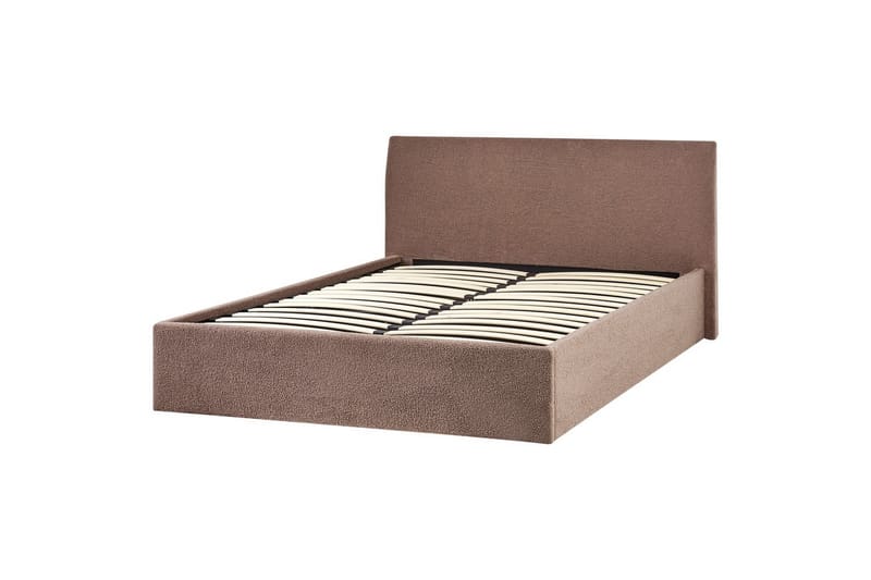 Säng med förvaring Orbey - Brun, 140x200 cm - Möbler - Sovrum - Sängram & sängstomme