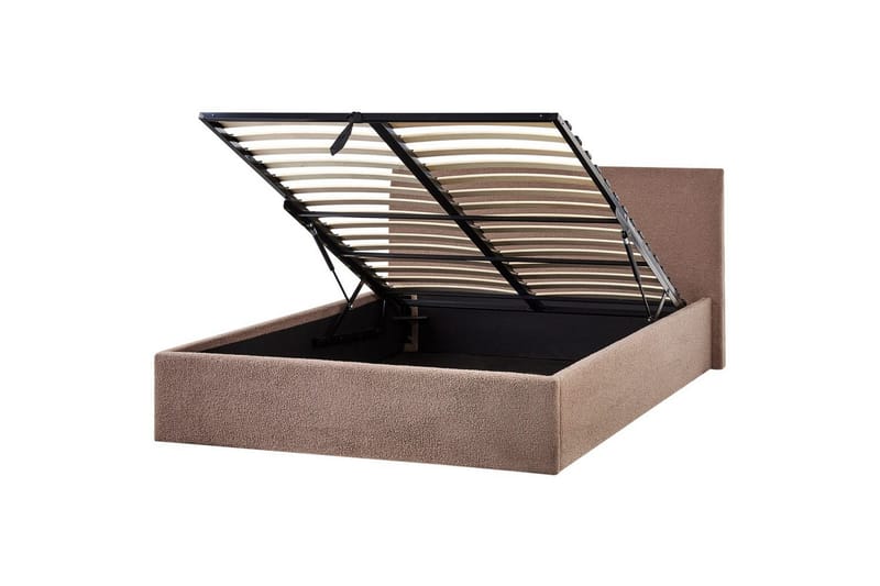 Säng med förvaring Orbey - Brun, 140x200 cm - Möbler - Sovrum - Sängram & sängstomme