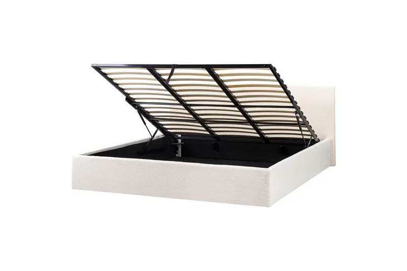 Säng med förvaring Orbey - Vit, 180x200 cm - Möbler - Sovrum - Sängram & sängstomme