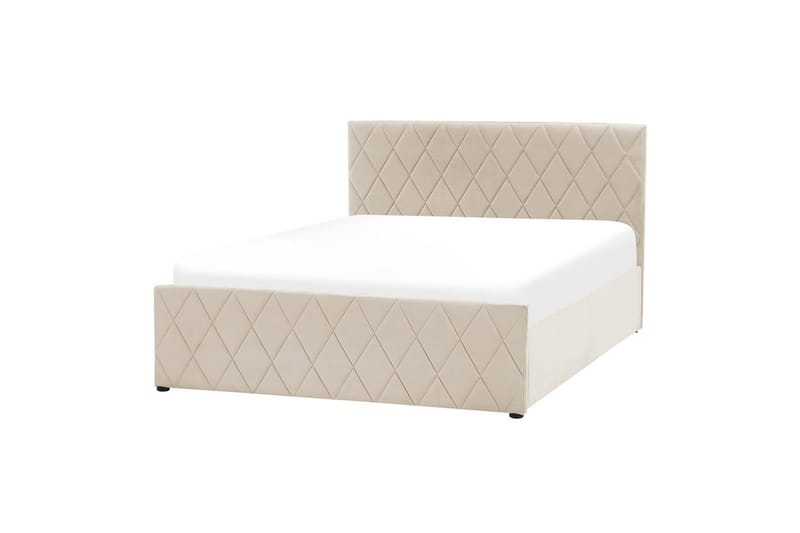 Säng med förvaring Rochefort - Beige, 140x200 cm - Möbler - Sovrum - Sängram & sängstomme