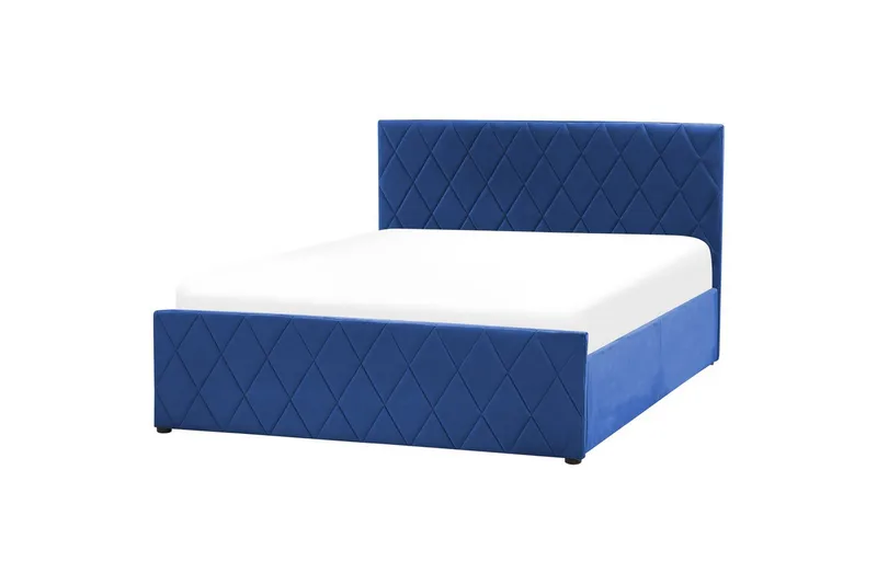 Säng med förvaring Rochefort - Blå, 140x200 cm - Möbler - Sovrum - Sängram & sängstomme
