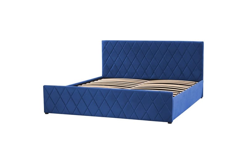 Säng med förvaring Rochefort - Blå, 180x200 cm - Möbler - Sovrum - Sängram & sängstomme