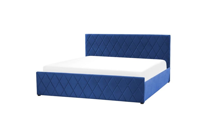 Säng med förvaring Rochefort - Blå, 180x200 cm - Möbler - Sovrum - Sängram & sängstomme