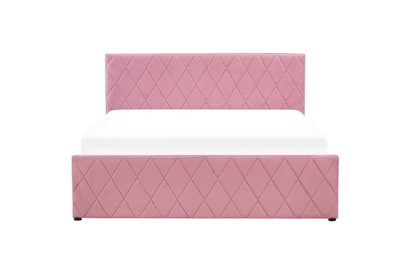 Säng med förvaring Rochefort - Rosa, 160x200 cm - Möbler - Sovrum - Sängram & sängstomme