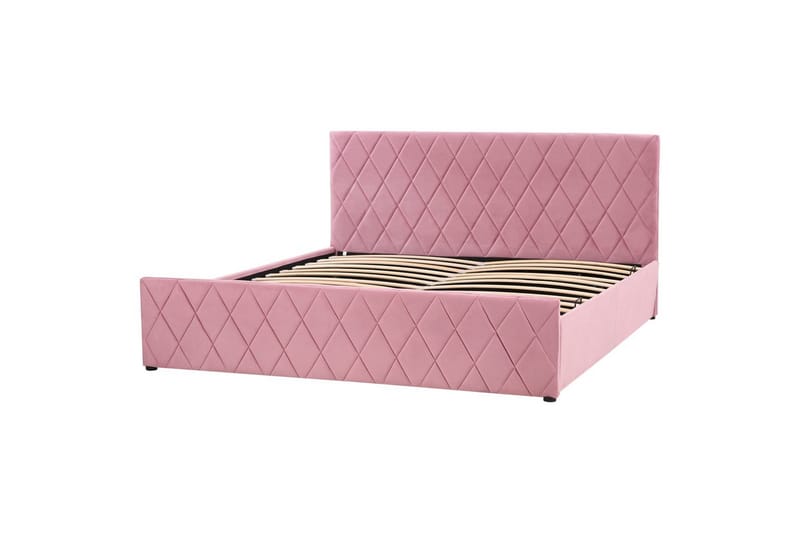 Säng med förvaring Rochefort - Rosa, 180x200 cm - Möbler - Sovrum - Sängram & sängstomme